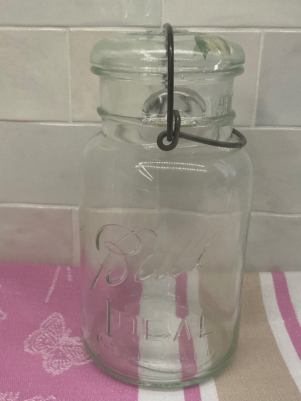 Vintage Ball Ideal Pat D July 14 1908 Quart Jar - Mold #1